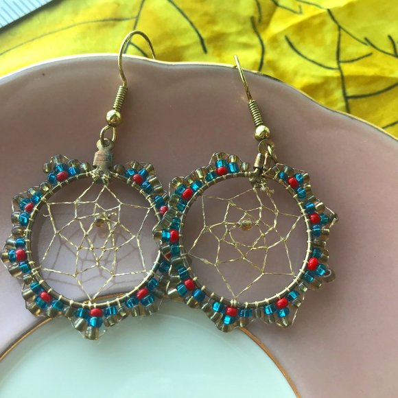 Artisan Dream Catcher Earrings // Celestial - Picture 2 of 4